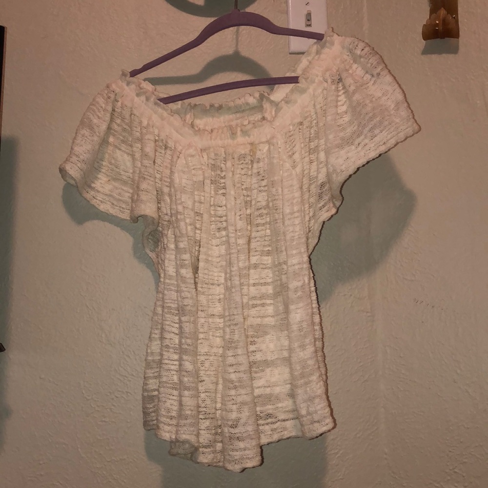 Beautiful off-shoulder FP sweater top